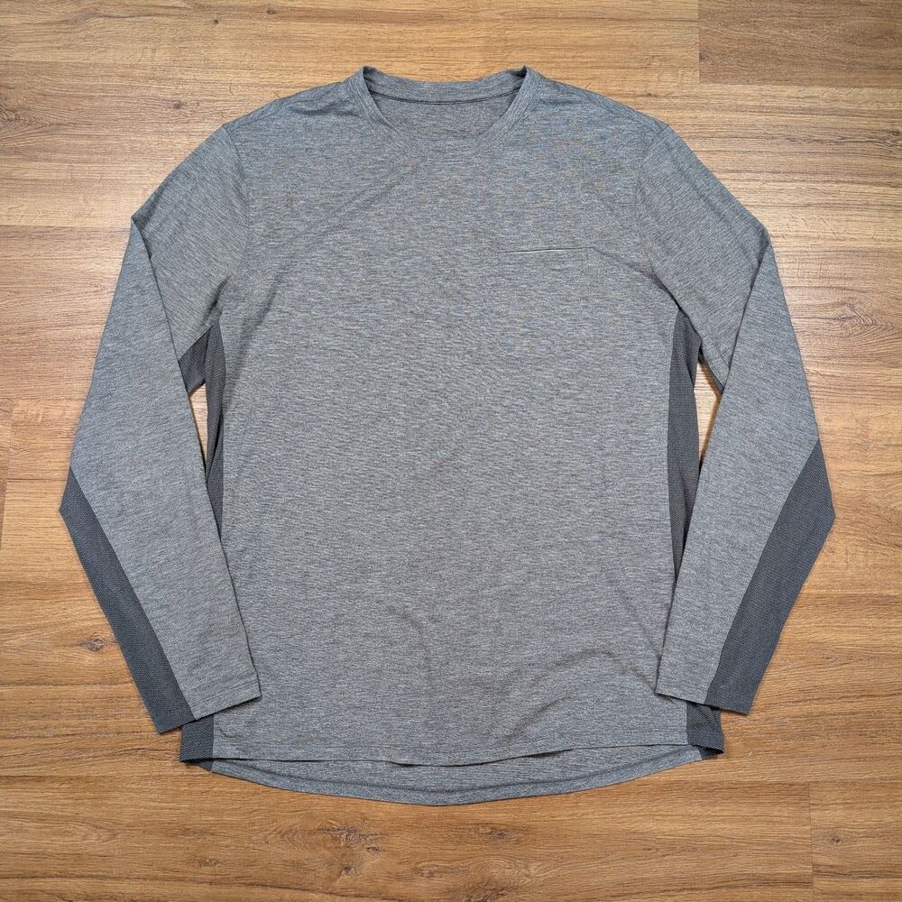 Lululemon Metal Vent Tech Long Sleeve Shirt Mens XL Gray Stretch Gym Athletic